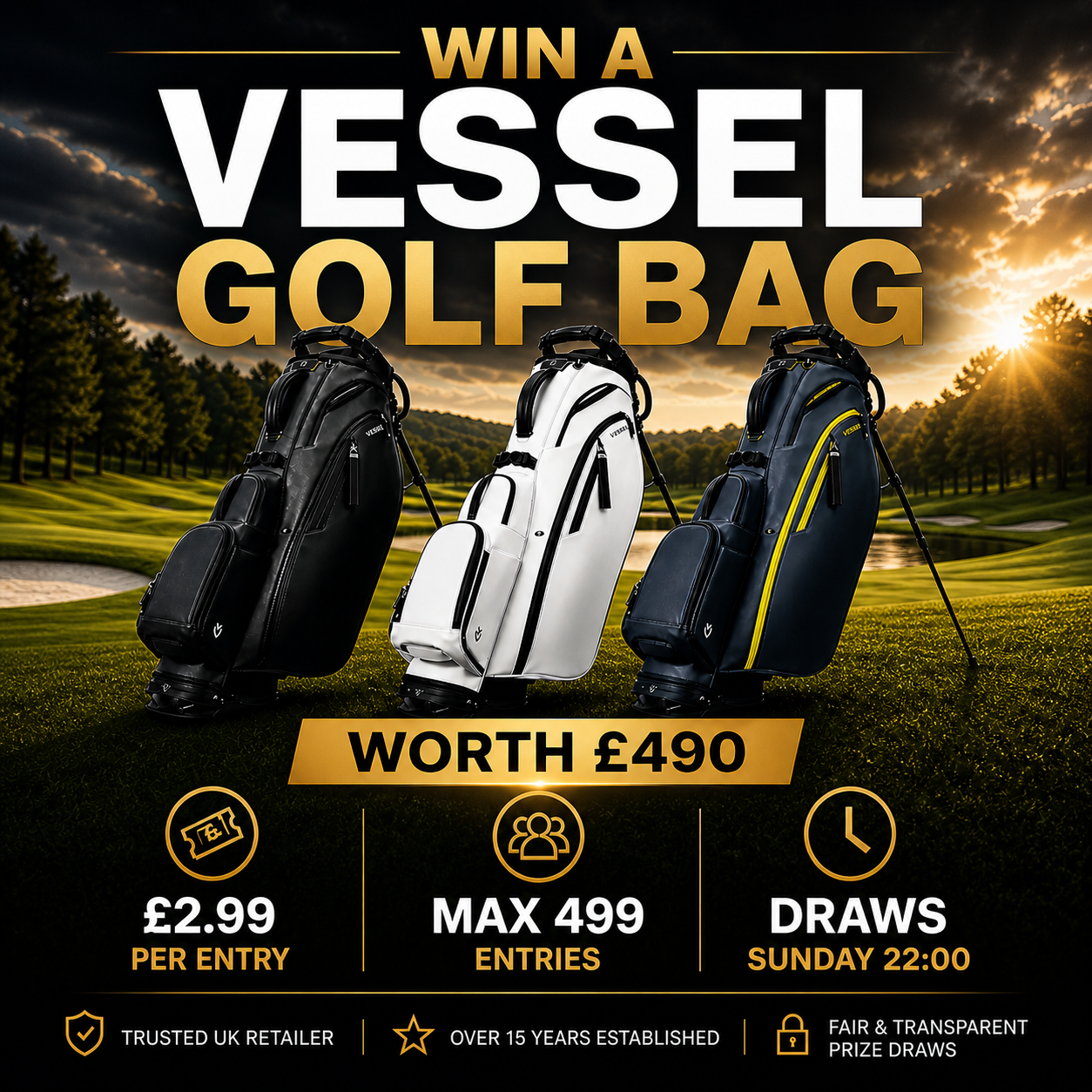 Won - £490 Vessel Player V Pro Golf Bag
