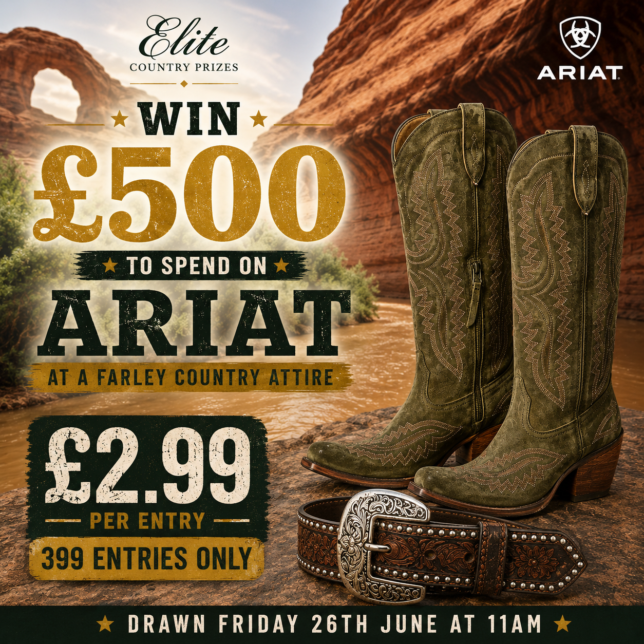 Win a £500 Ariat Shopping Spree at A Farley Country Attire