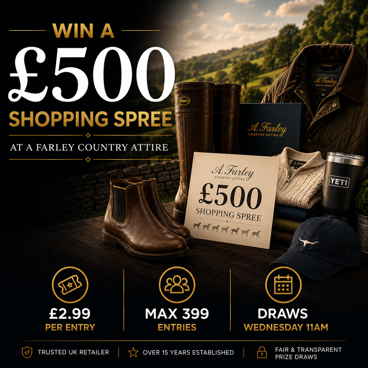 Won - £500 A Farley Country Attire Voucher